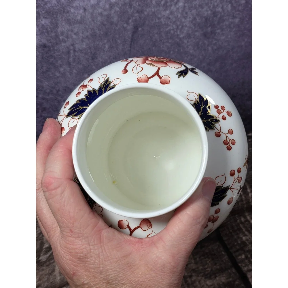 Coalport Hong Kong Bone China Ginger Jar with Lid‎ Made in England Chinoiserie